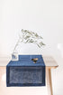 Steel Blue Linen Table Runner