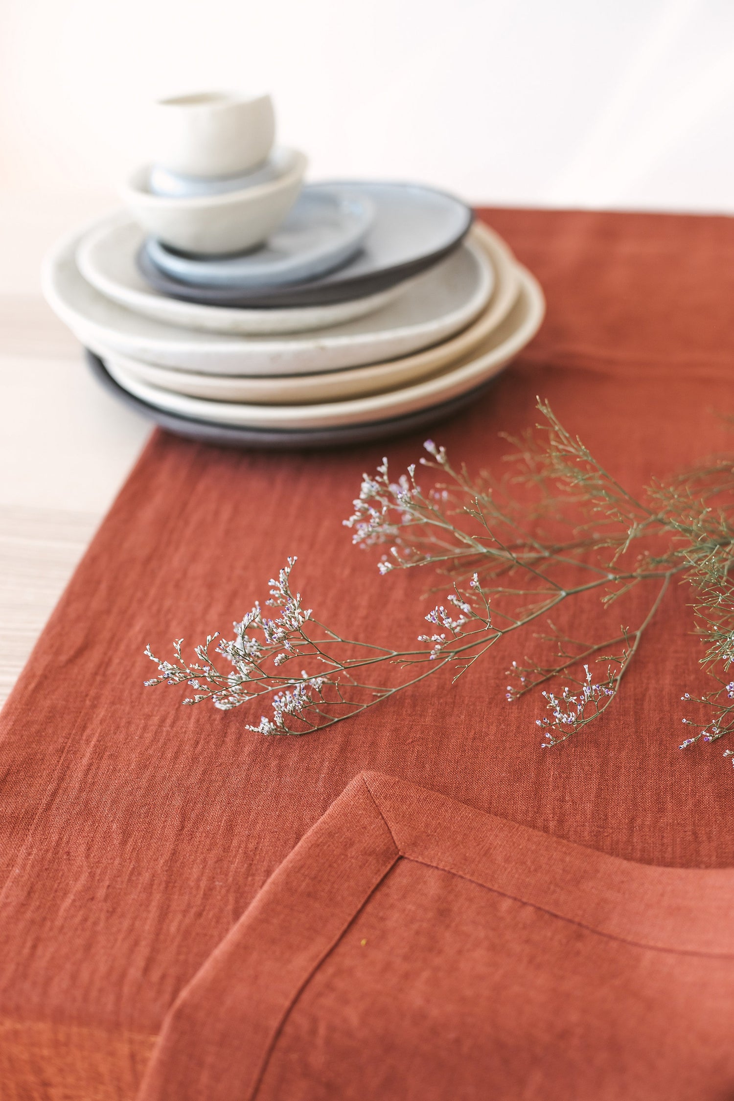 Rusty Linen Table Runner