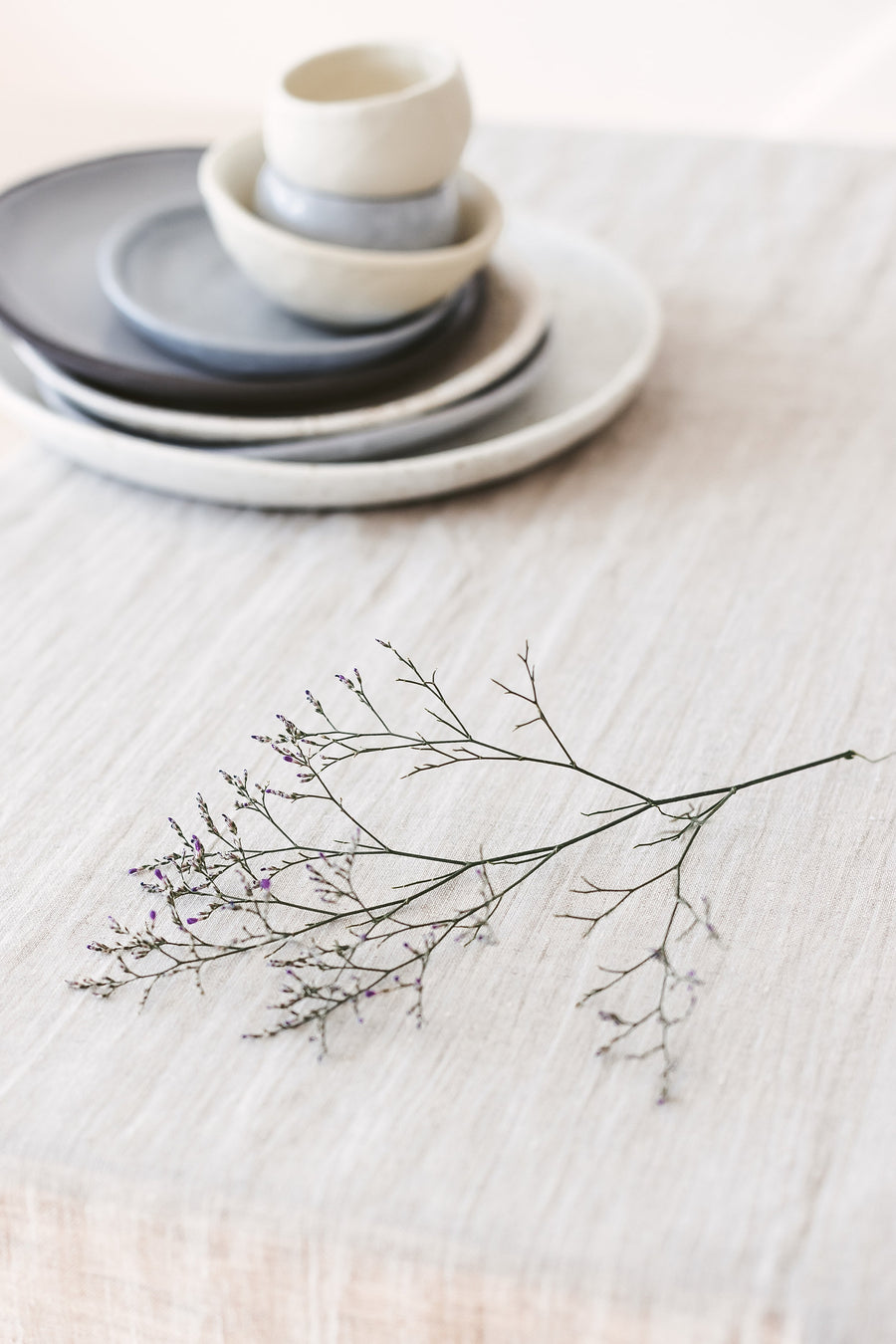 Natural Light Linen Table Runner