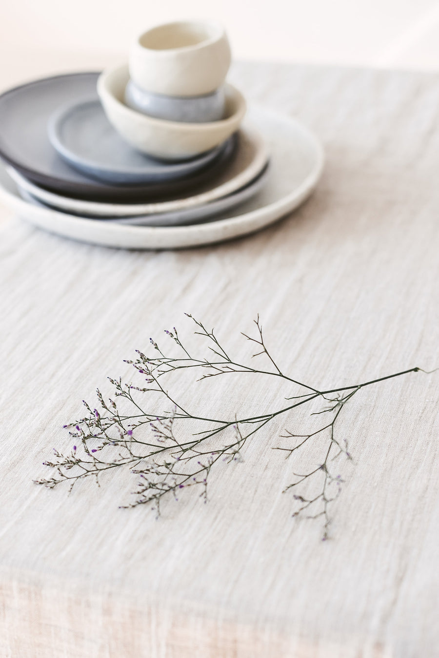 Natural Light Linen Table Runner