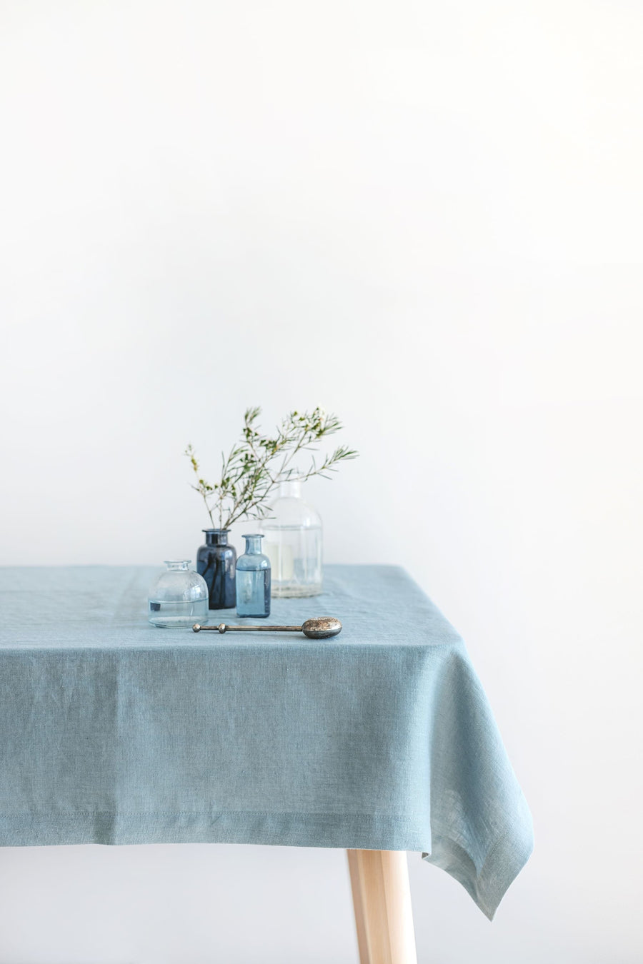 Dusty Aqua Linen Tablecloth