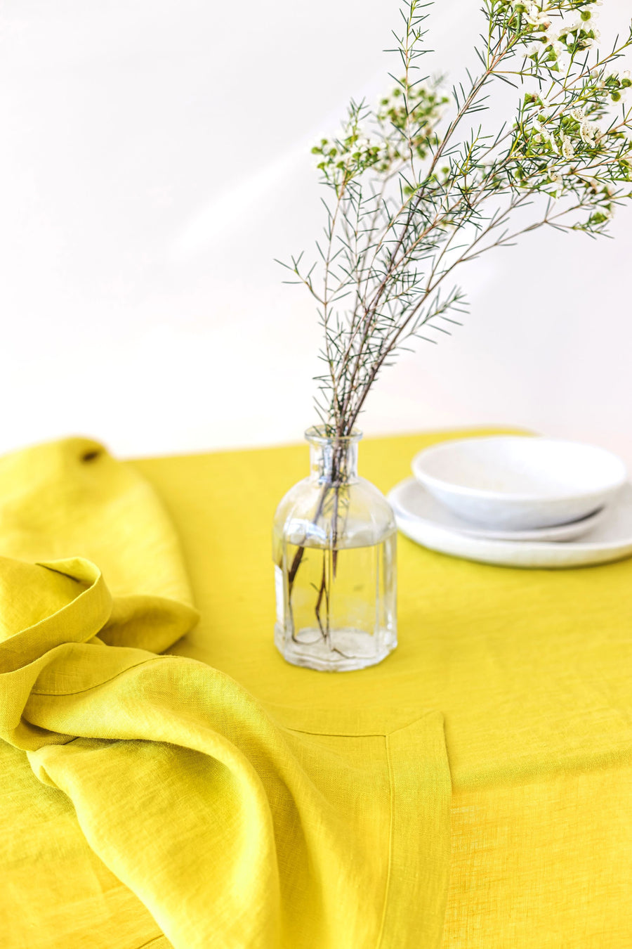 Steel Blue Linen Tablecloth