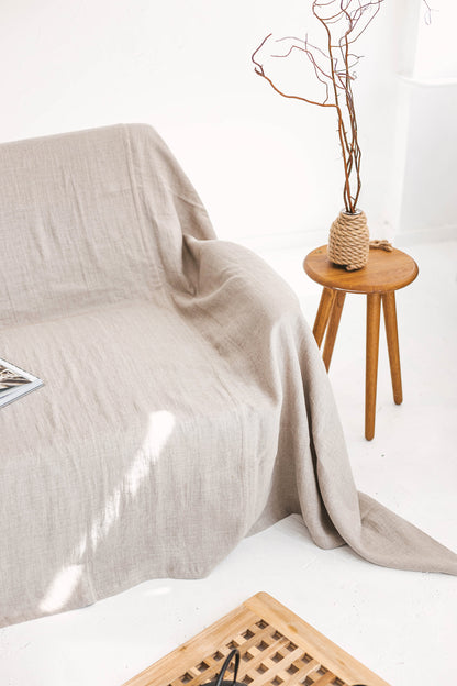 Natural Linen Couch Cover