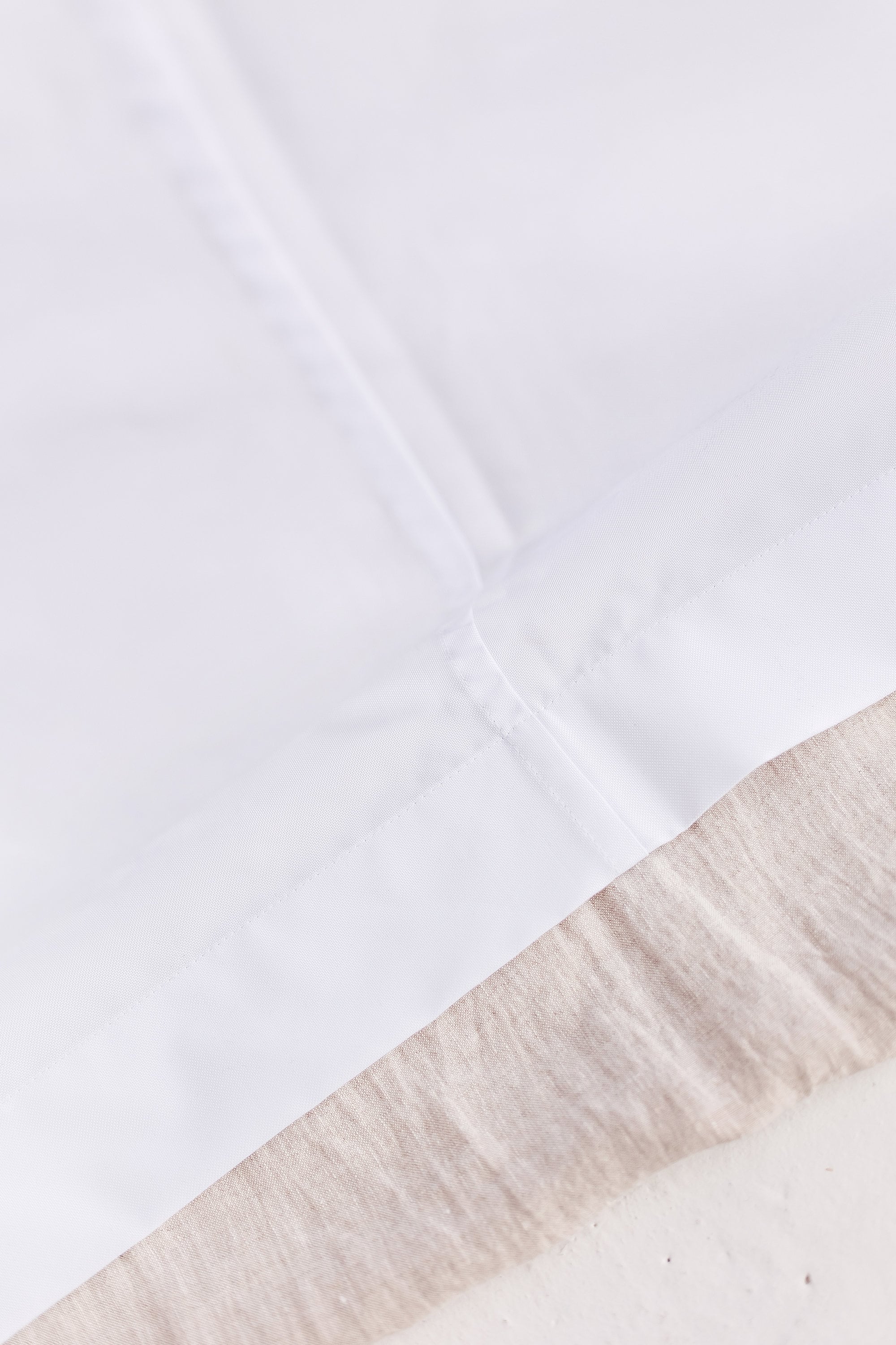 Waterproof Natural Striped Linen Shower Curtain 78"/200CM WIDTH