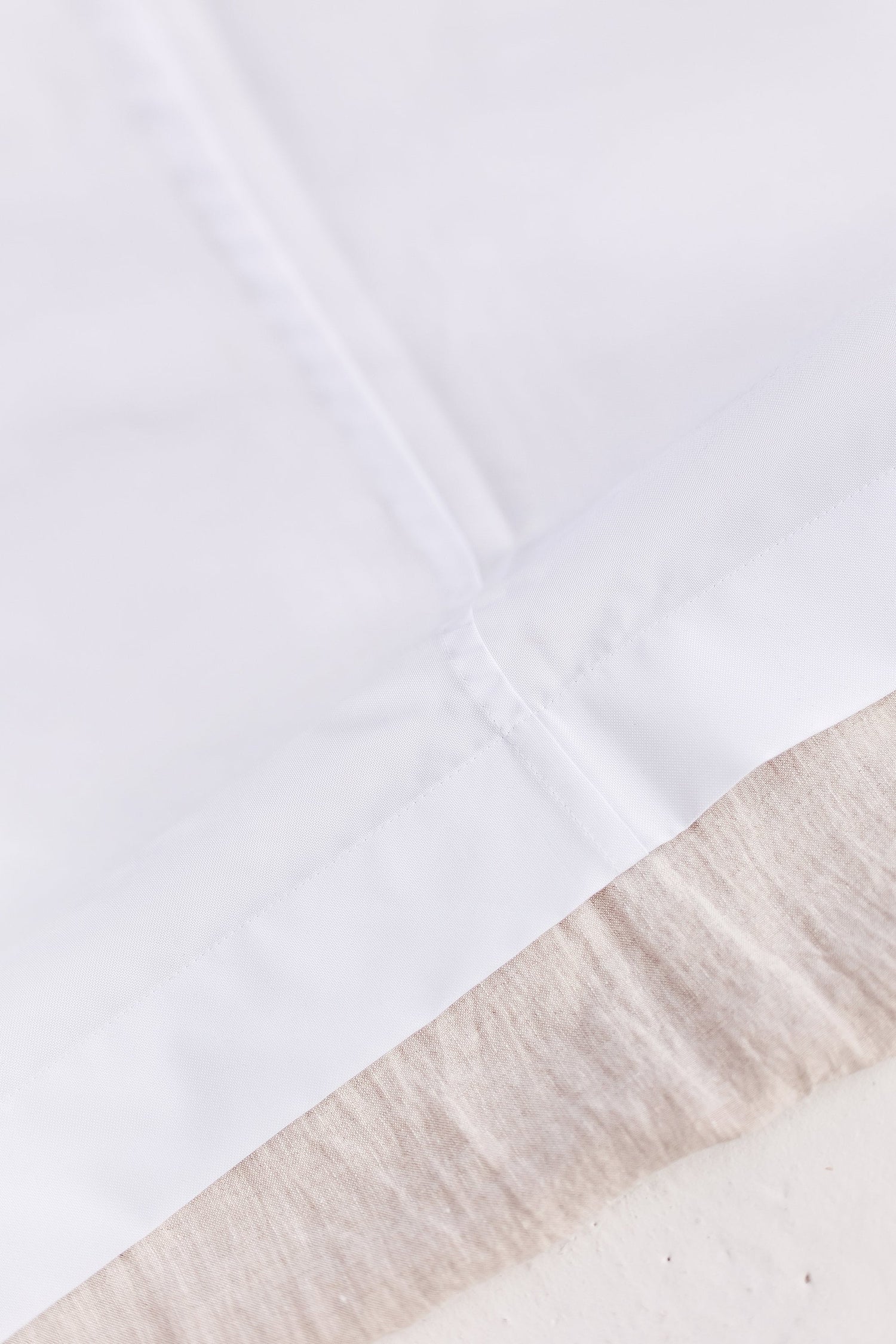 Waterproof Natural Light and Dark green Linen Shower Curtain