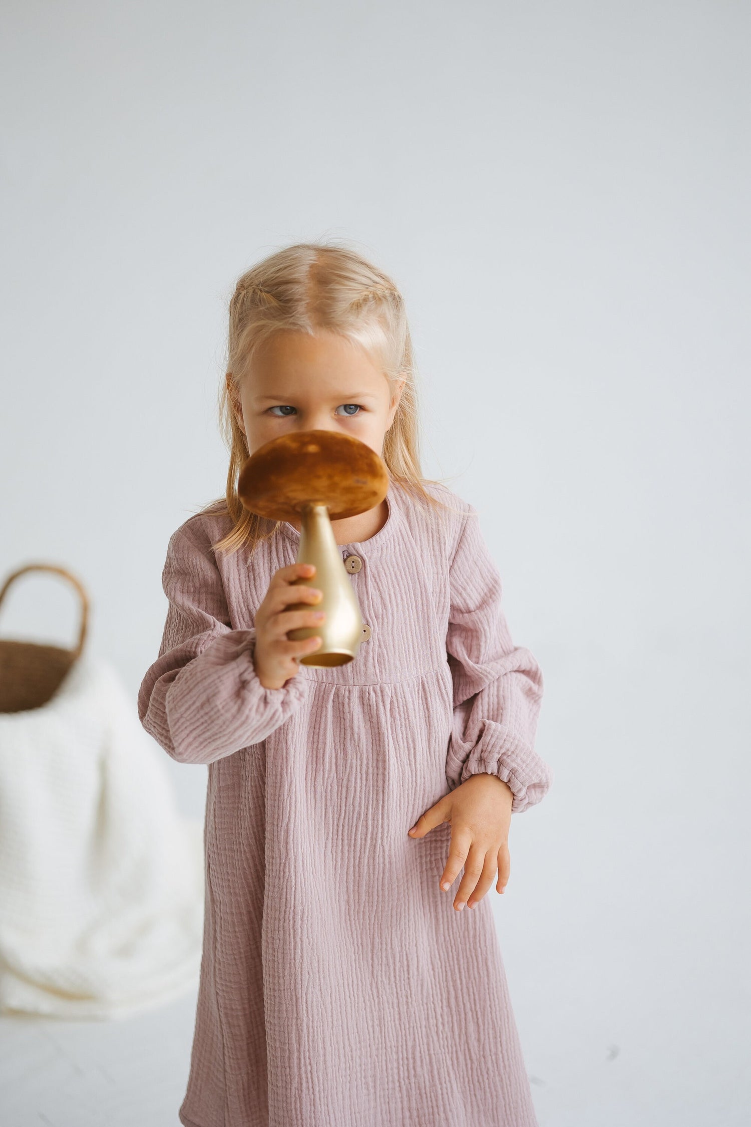 Pale Pink Muslin Girls Dress