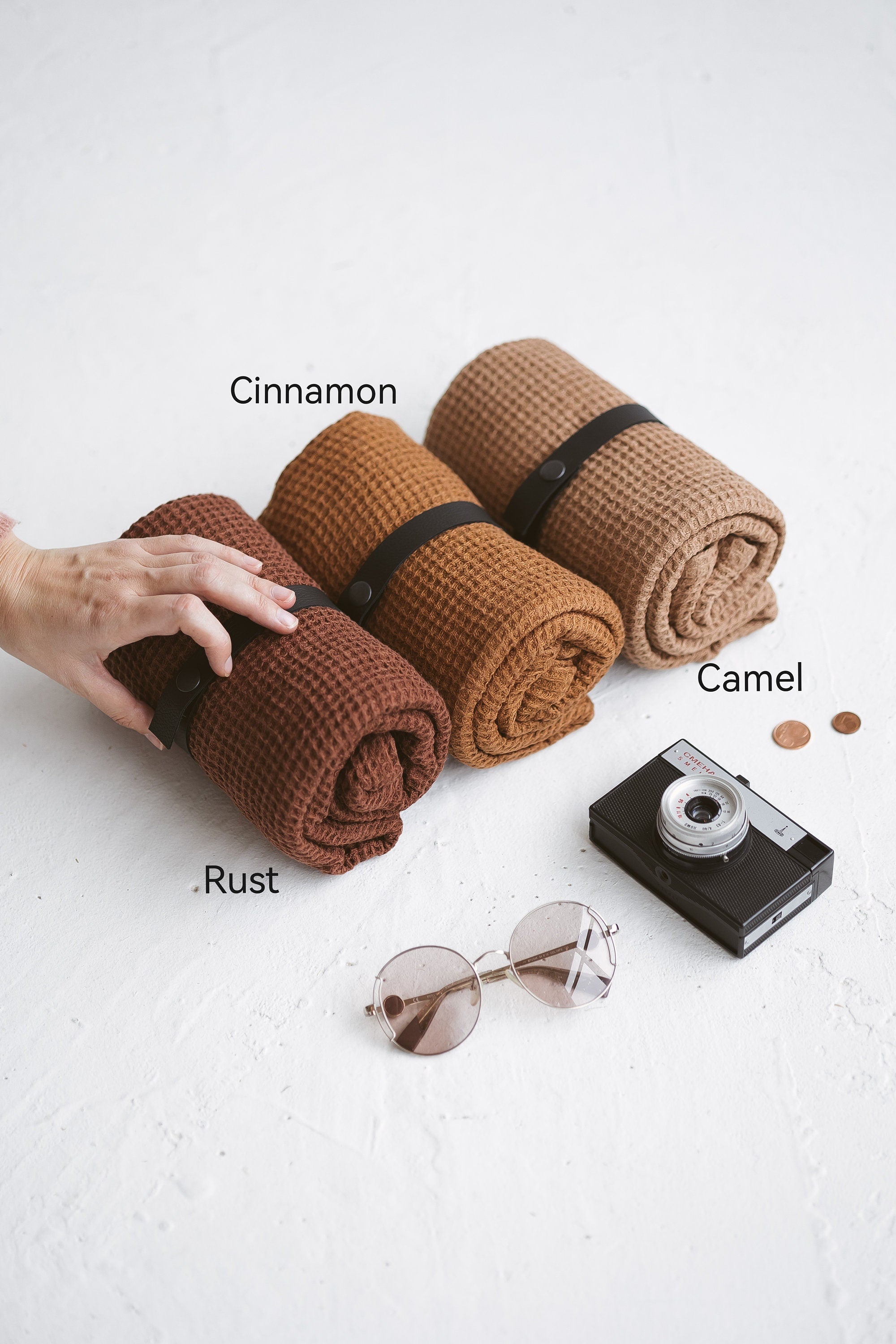 Waffle Linen Travel Towel