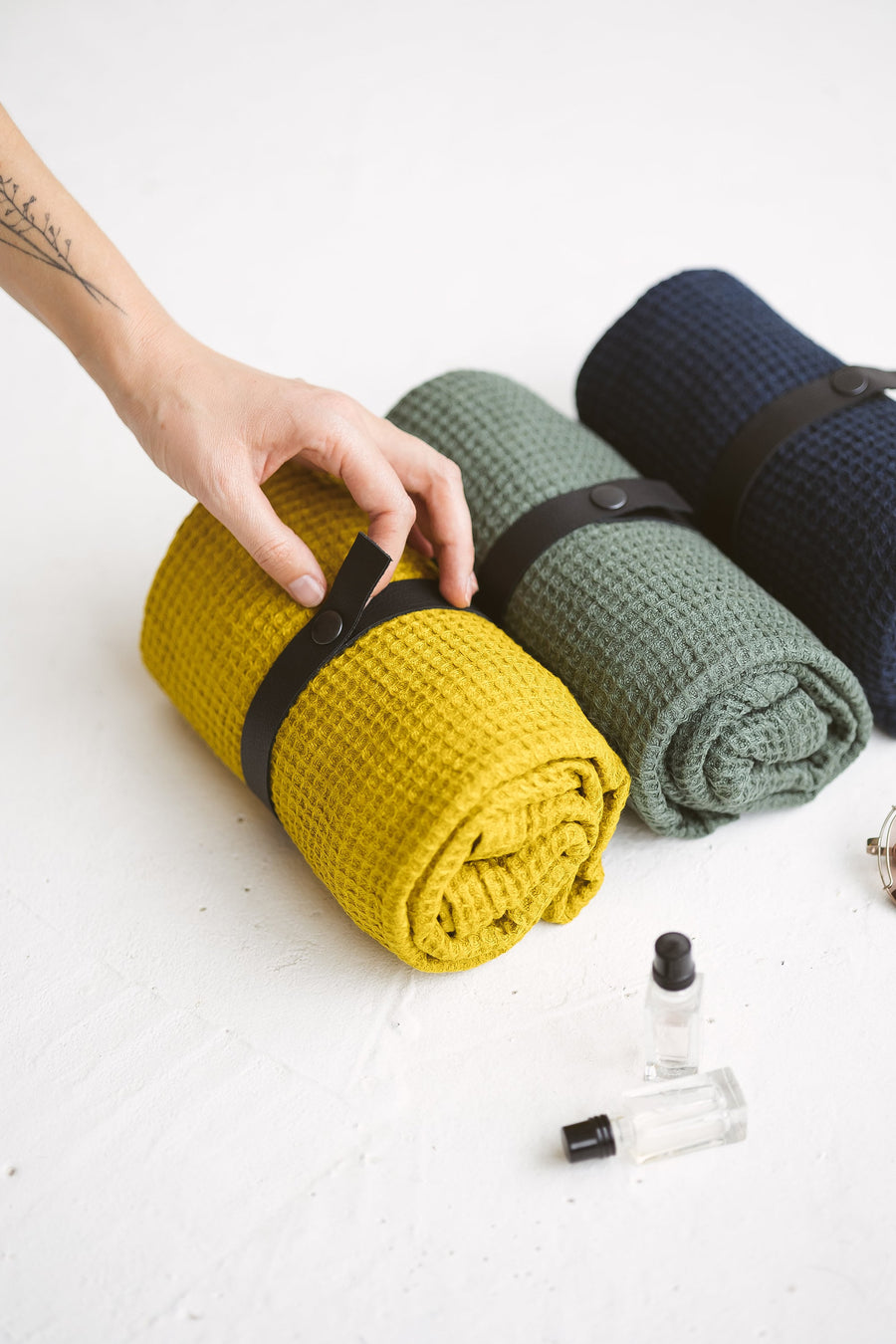 Waffle Linen Travel Towel