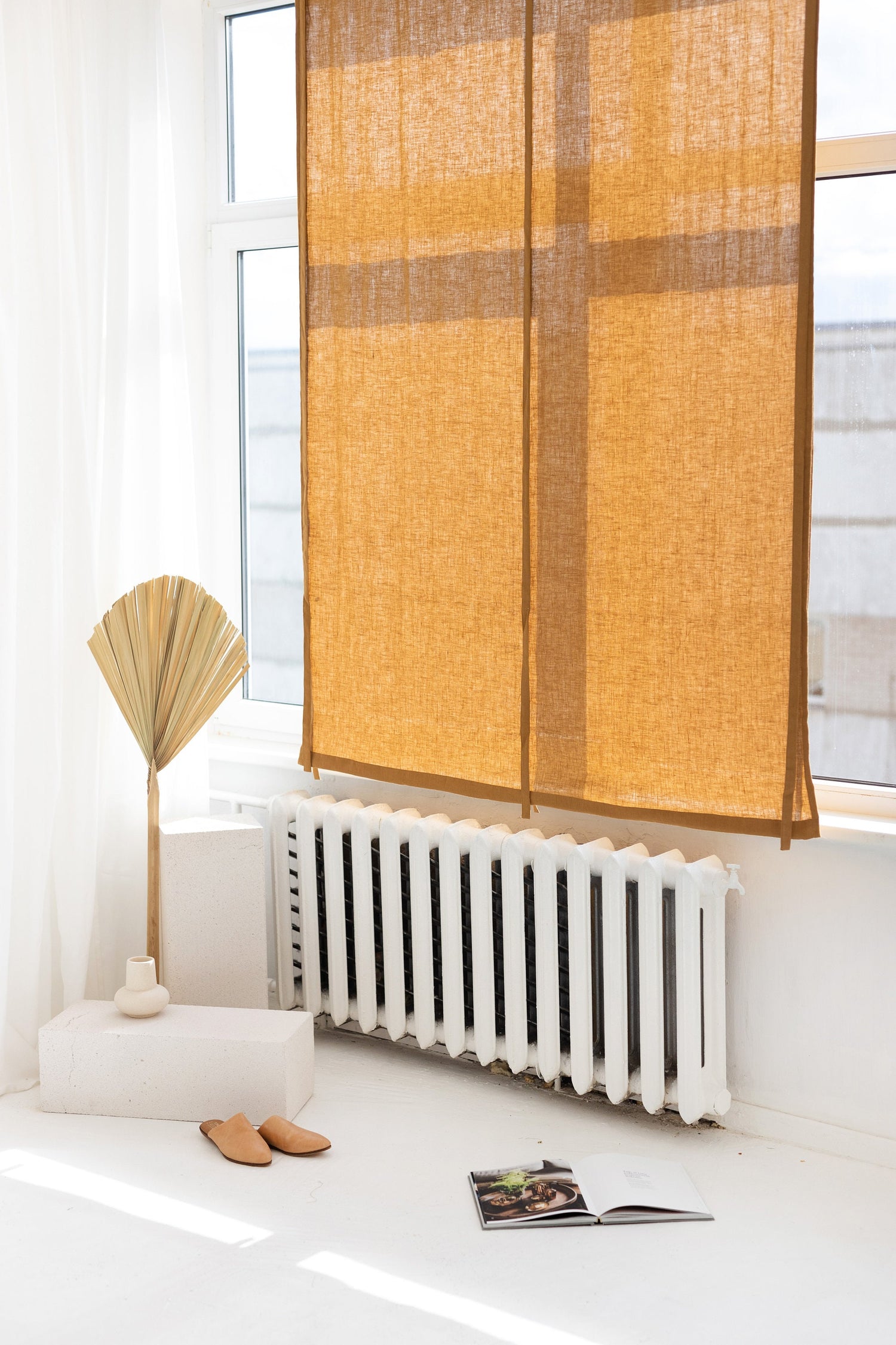 bambus rollo jysk 55''/140cm wide Amber Linen Roll Up blind