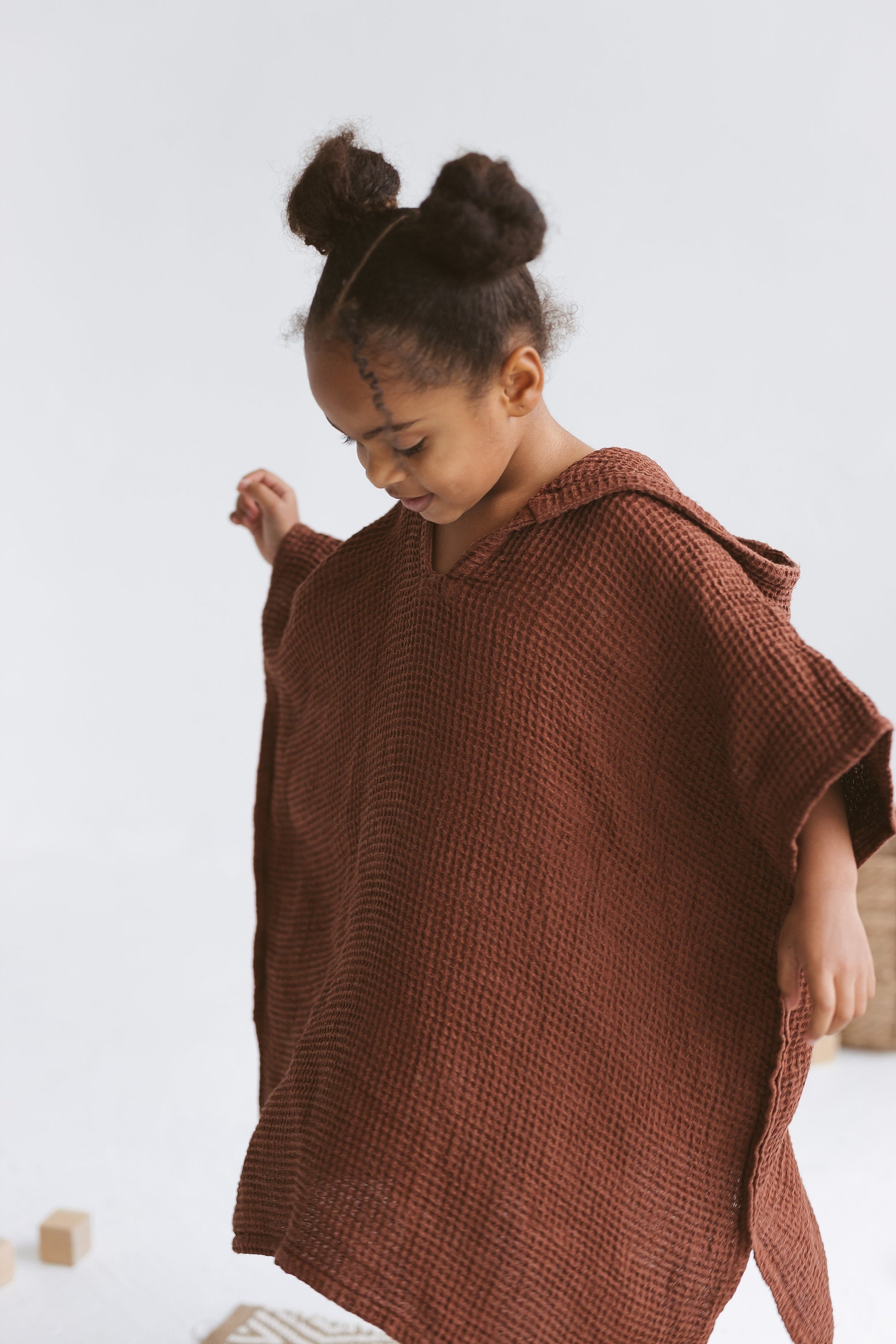 Linen Beach Poncho For Kids