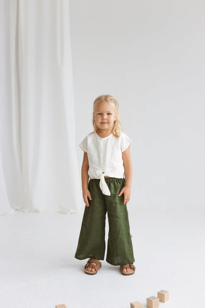 Girls Linen Culottes