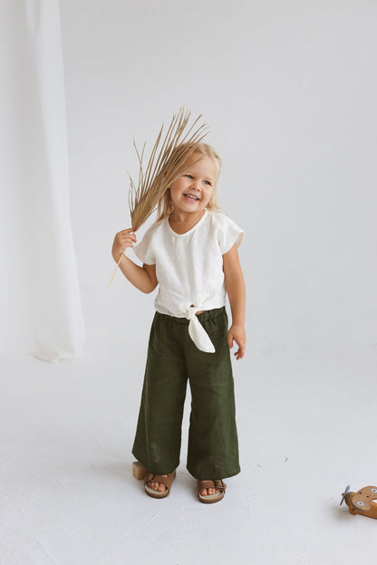 Girls Linen Culottes