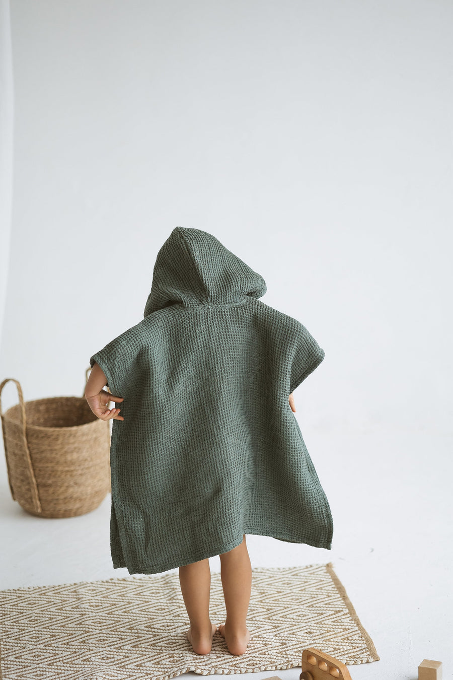 Linen Beach Poncho For Kids