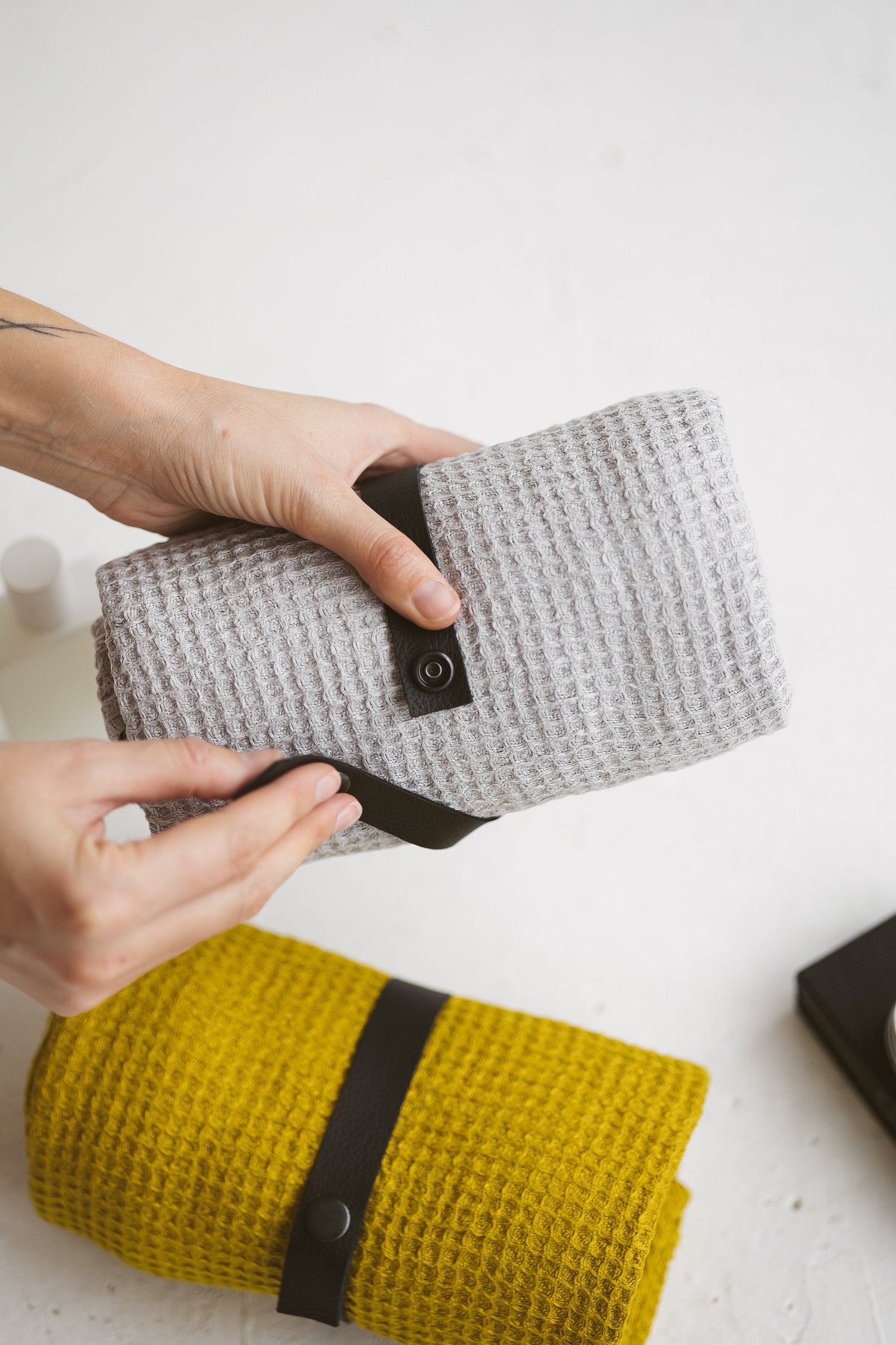 Waffle Linen Travel Towel