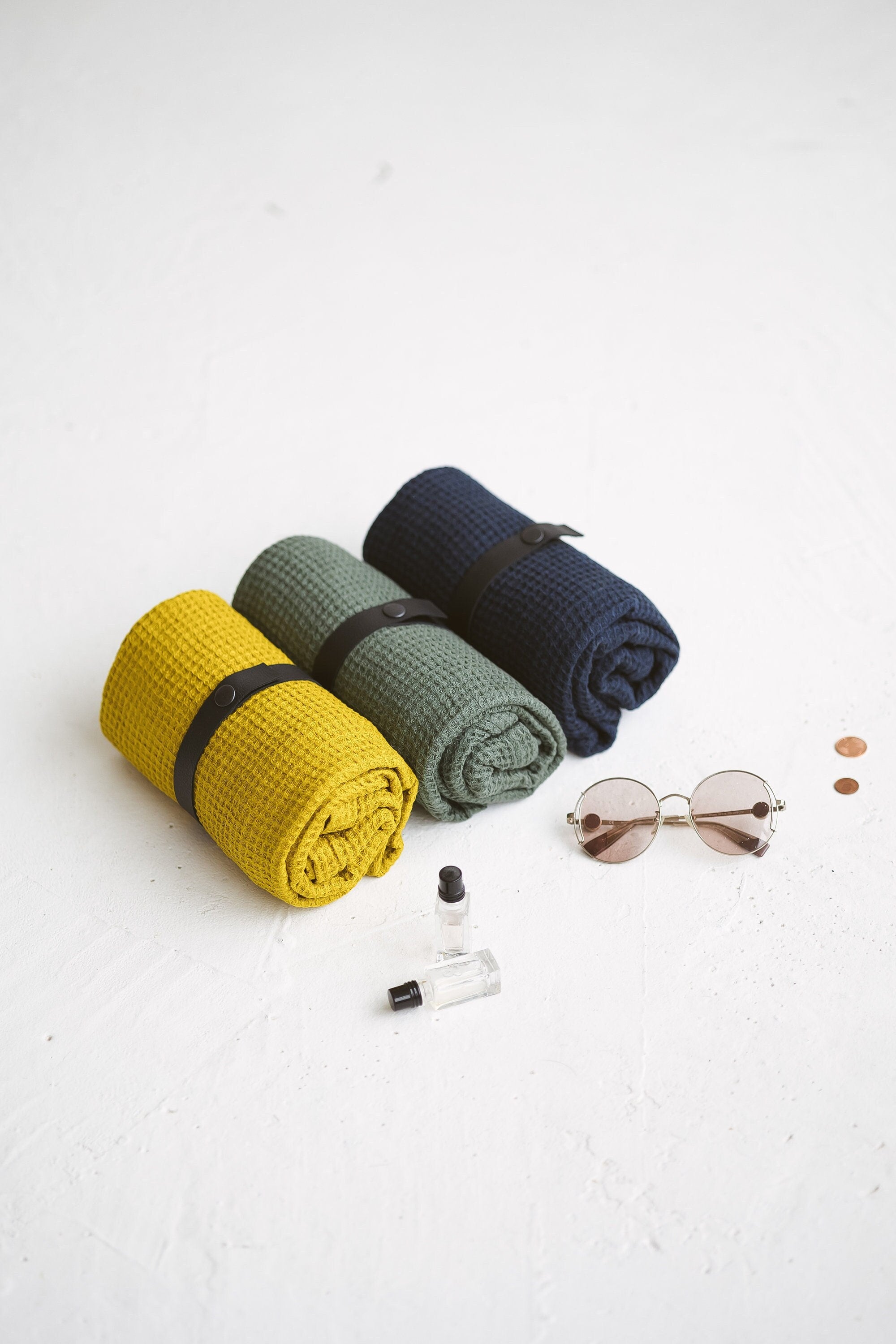 Waffle Linen Travel Towel