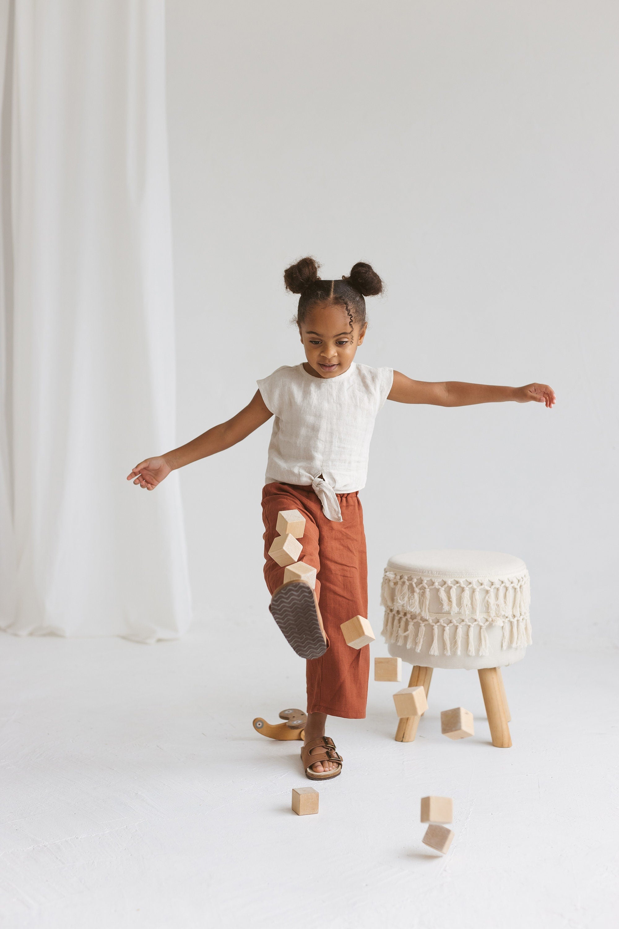 Girls Linen Culottes