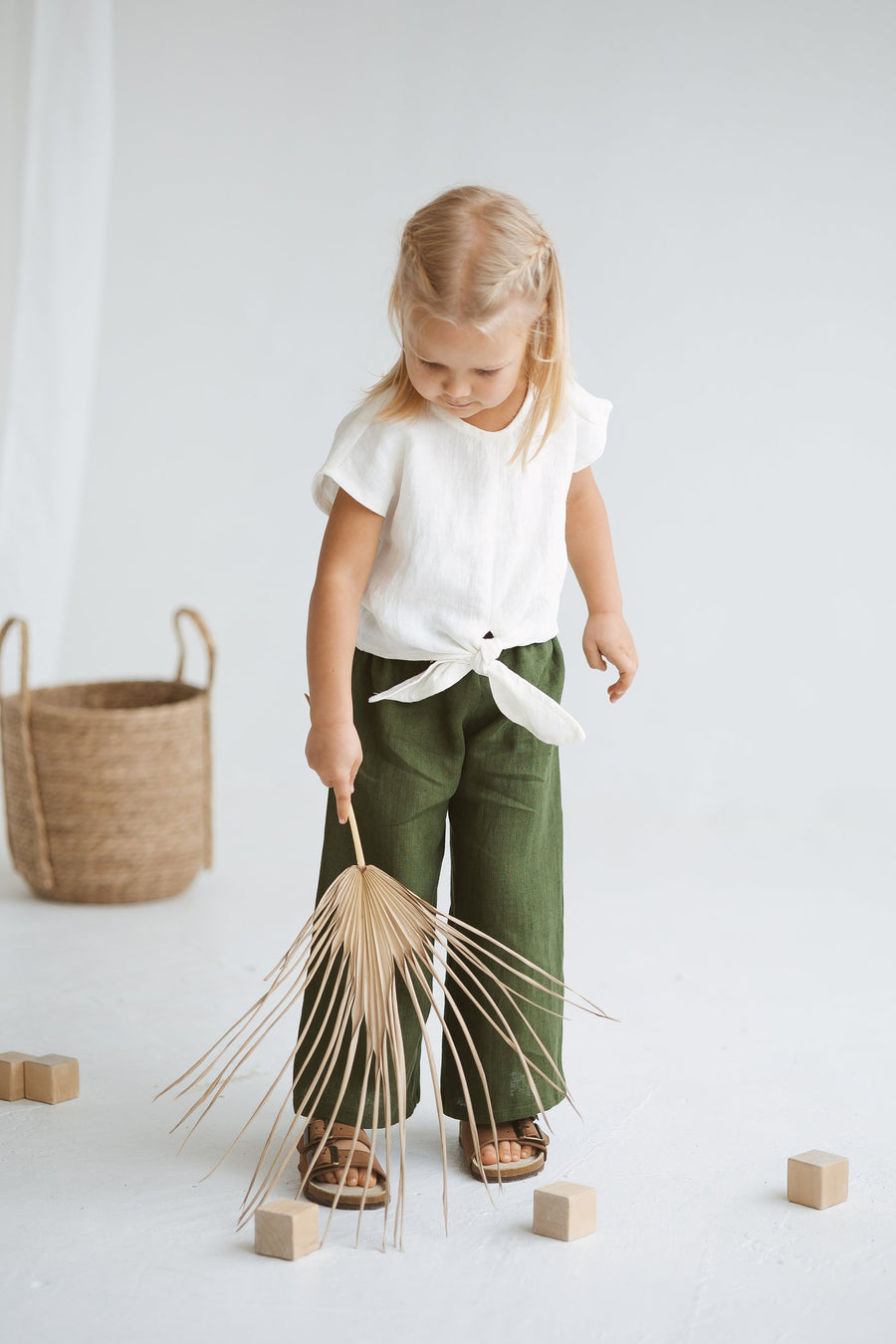 Natural light linen Top