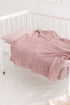 Light Rose Waffle Linen Baby Blanket
