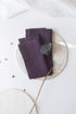 Plum Linen Napkins Set Of 2 Mitered Corners