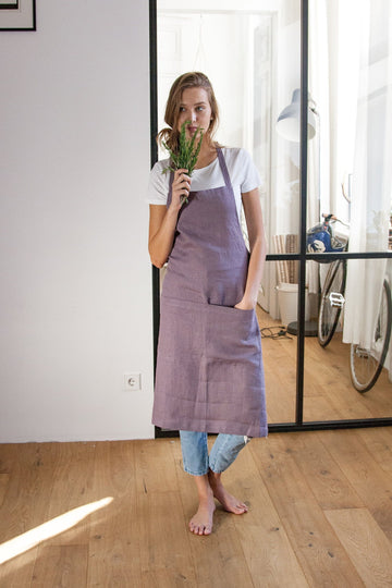Grape Linen Apron