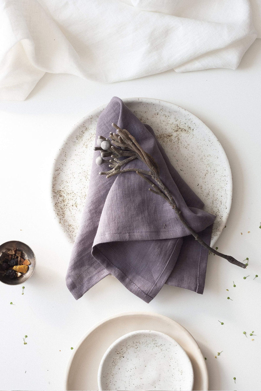 Grape Linen Napkins Set Of 2