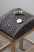 Dark Gray Linen Waffle Bath Towel