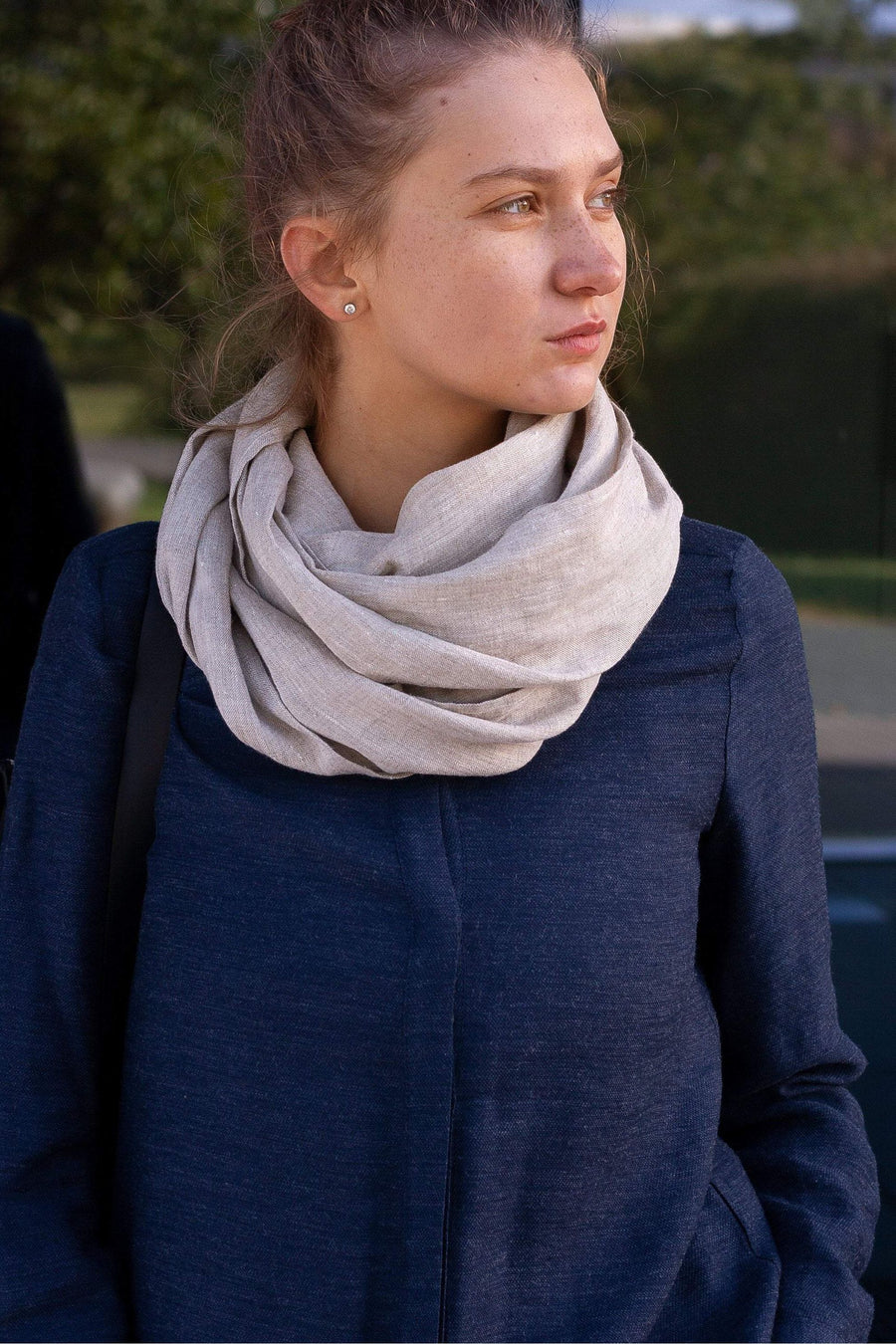 Natural Light Linen Scarf