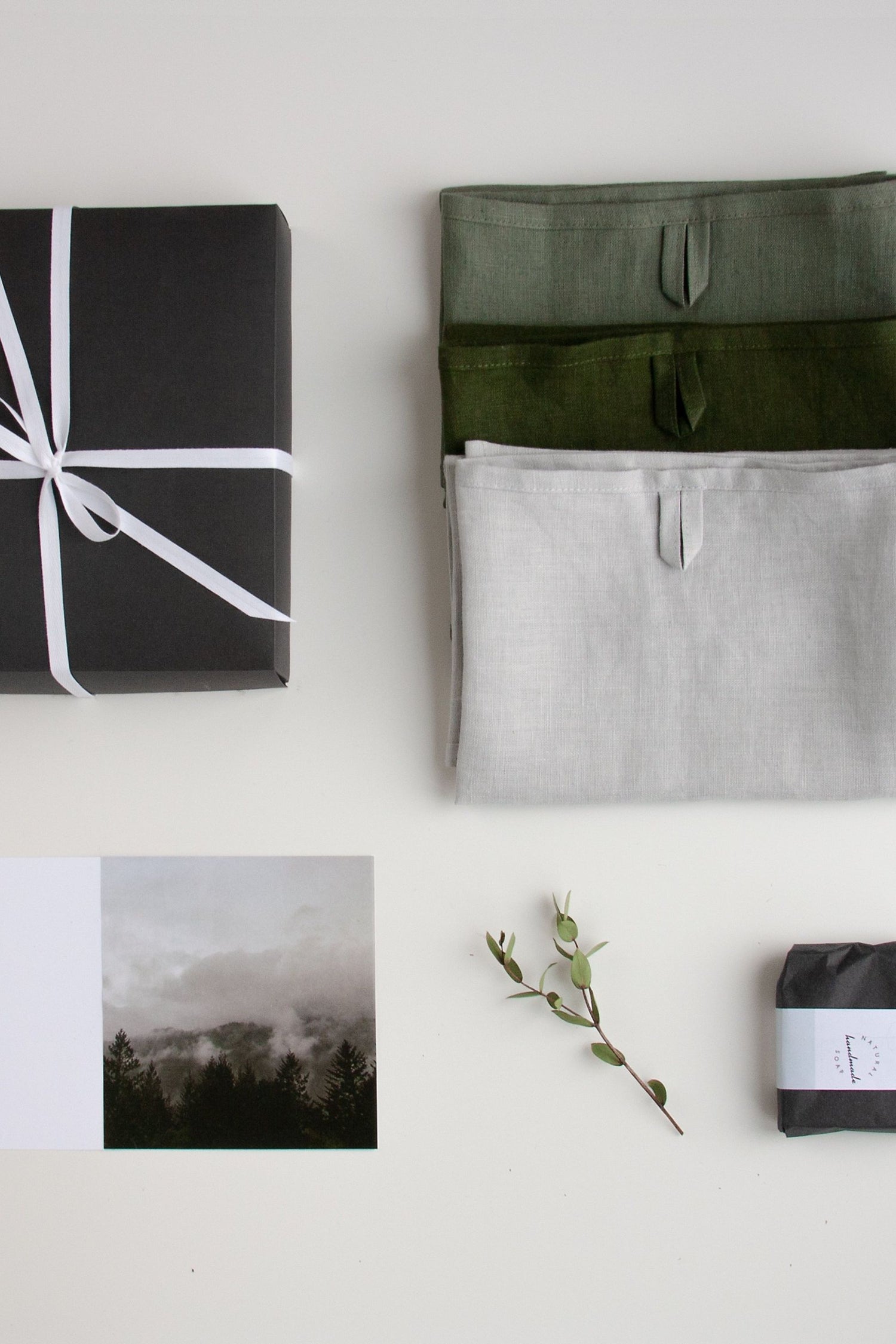 Linen Tea Towels Gift Set Of 3