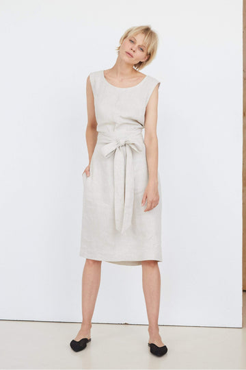 Natural Light Linen Dress