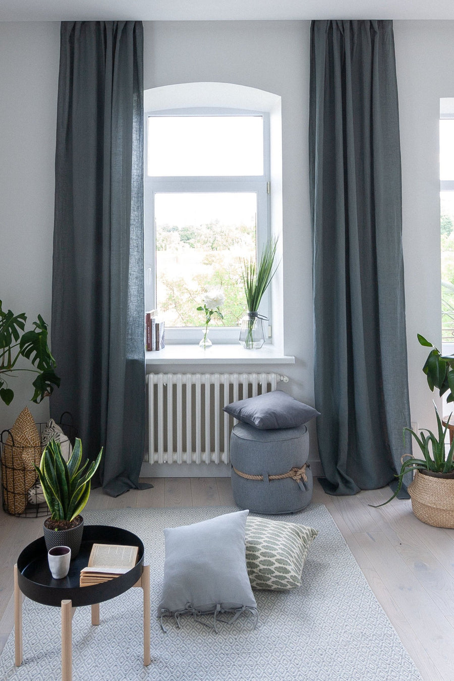 Pigeon Gray Linen Curtain