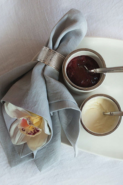 Cloud Gray Linen Napkins Set Of 2