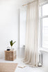 86.6"/220 Cm Width Natural Striped Linen Curtain  Edit alt text
