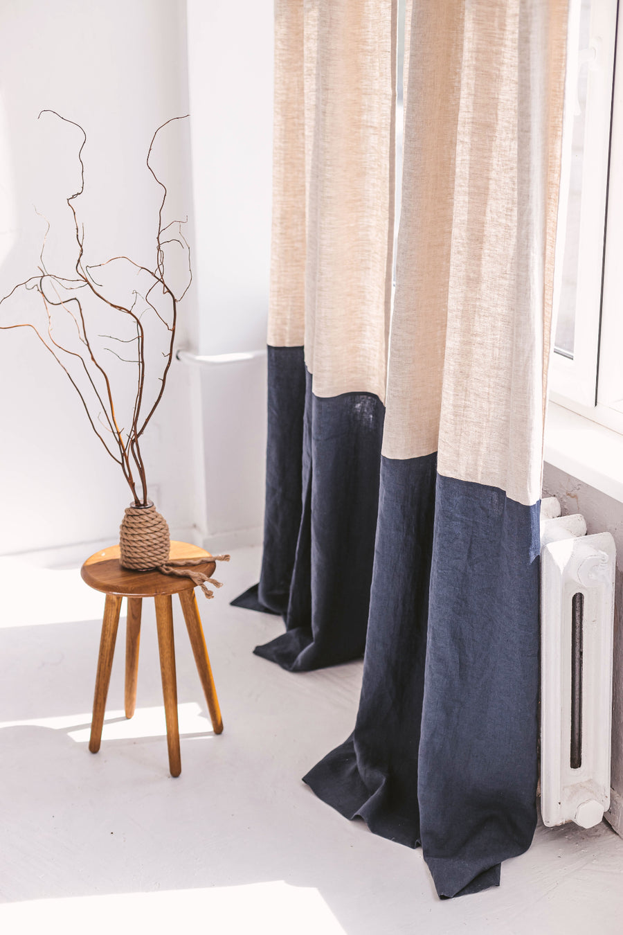 color block curtains