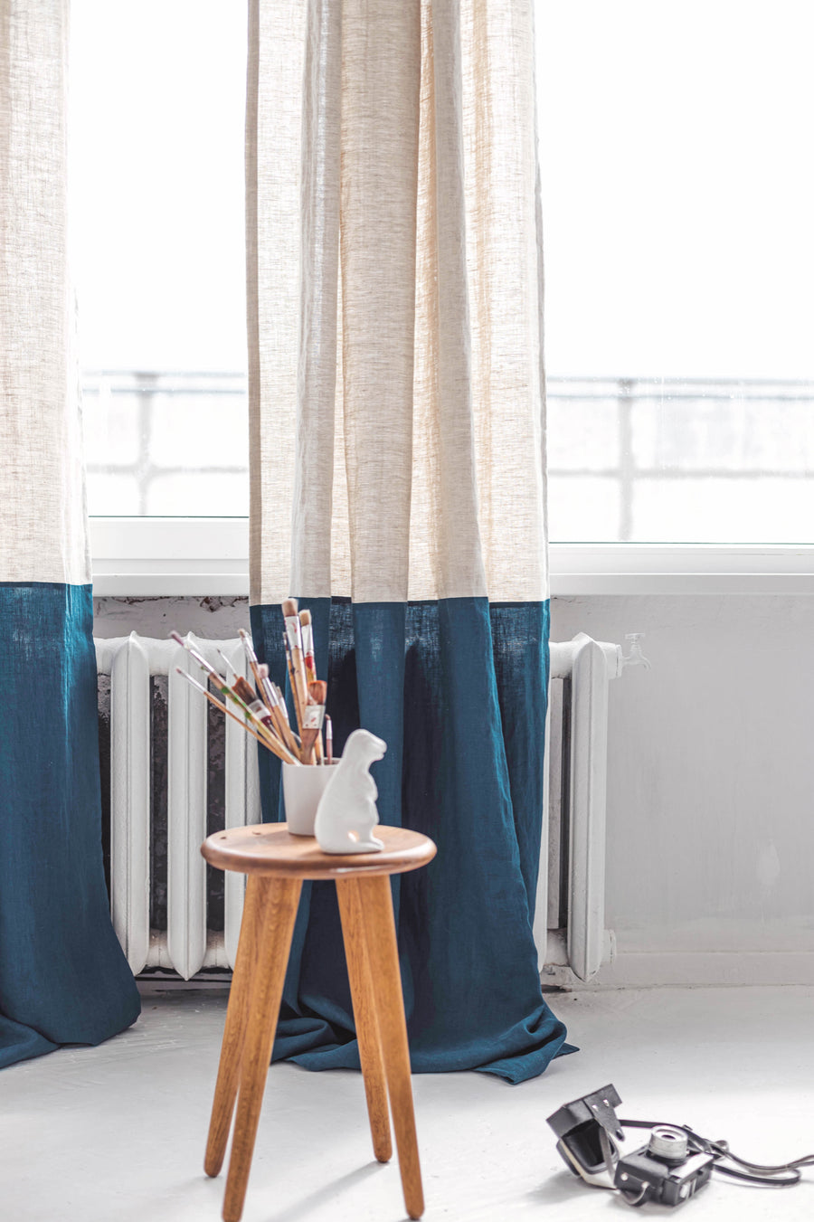 color block curtains