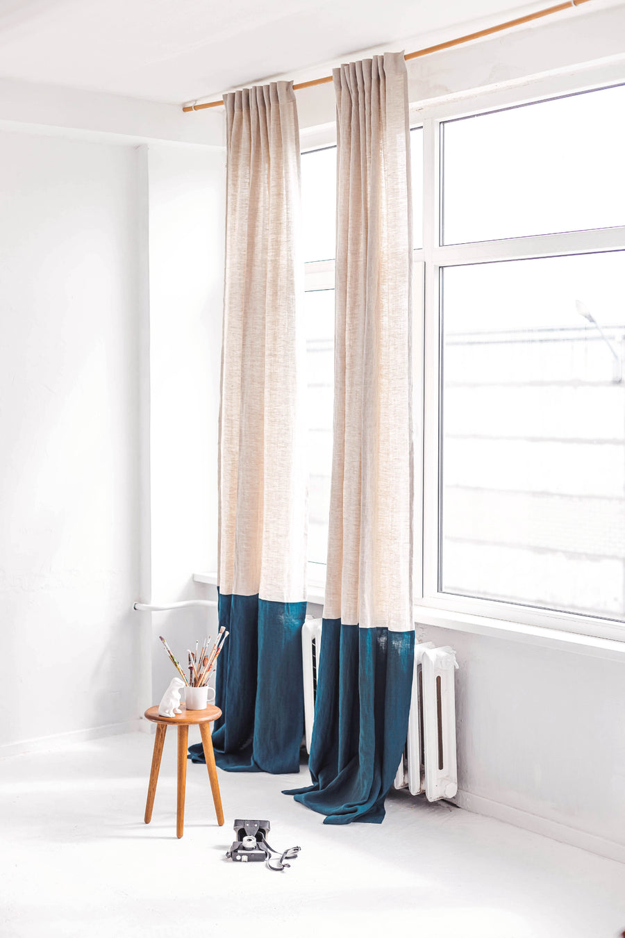 color block curtains